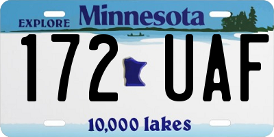 MN license plate 172UAF
