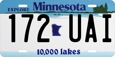 MN license plate 172UAI