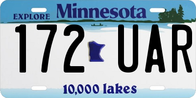 MN license plate 172UAR