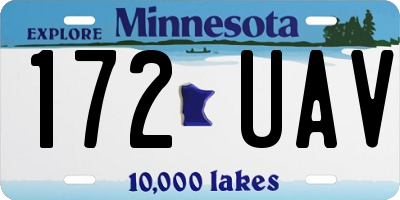 MN license plate 172UAV