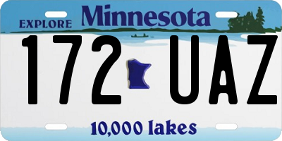MN license plate 172UAZ