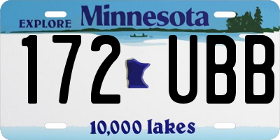 MN license plate 172UBB