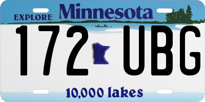 MN license plate 172UBG