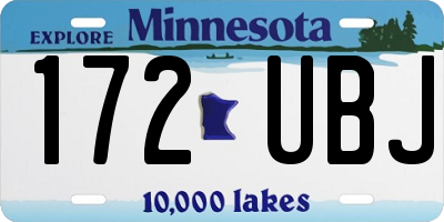 MN license plate 172UBJ