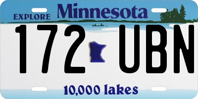 MN license plate 172UBN