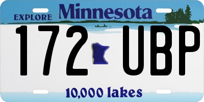 MN license plate 172UBP
