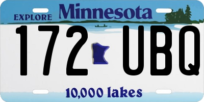 MN license plate 172UBQ