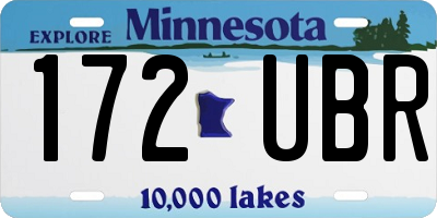 MN license plate 172UBR
