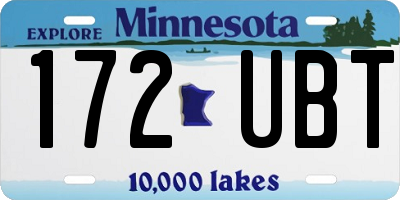 MN license plate 172UBT