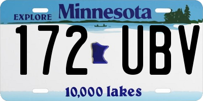 MN license plate 172UBV