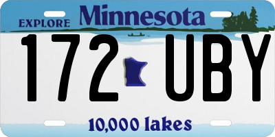 MN license plate 172UBY