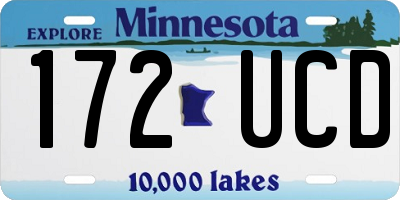 MN license plate 172UCD