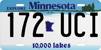 MN license plate 172UCI