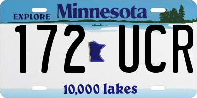 MN license plate 172UCR