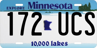 MN license plate 172UCS