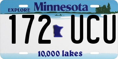 MN license plate 172UCU