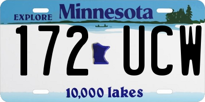 MN license plate 172UCW