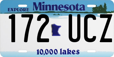 MN license plate 172UCZ