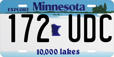 MN license plate 172UDC