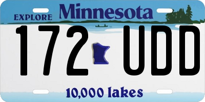 MN license plate 172UDD