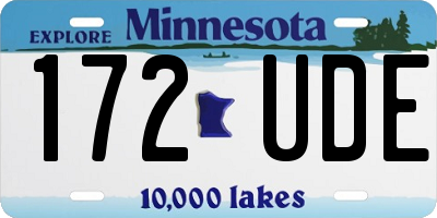 MN license plate 172UDE