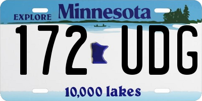 MN license plate 172UDG