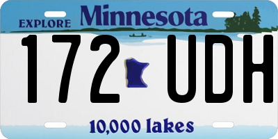 MN license plate 172UDH