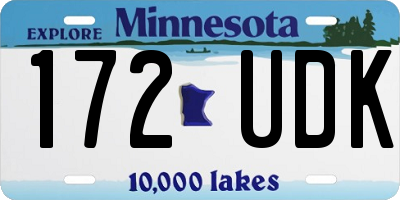 MN license plate 172UDK