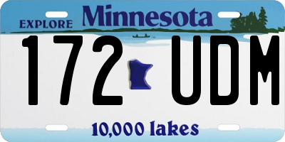 MN license plate 172UDM