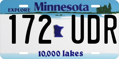 MN license plate 172UDR