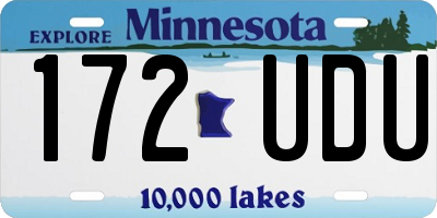 MN license plate 172UDU