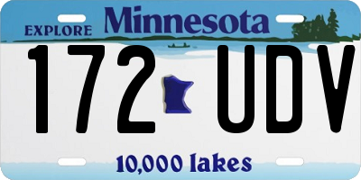 MN license plate 172UDV