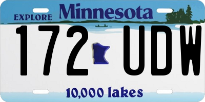 MN license plate 172UDW