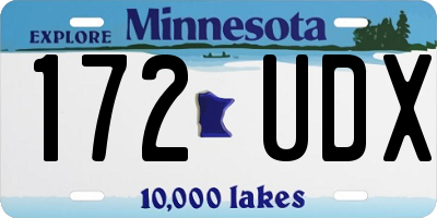 MN license plate 172UDX