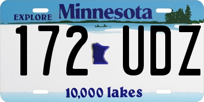 MN license plate 172UDZ