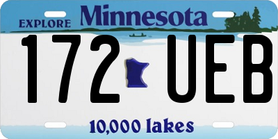 MN license plate 172UEB