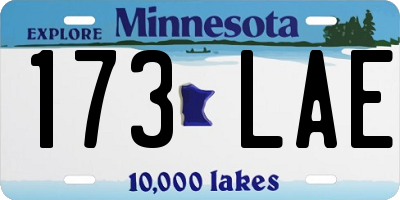 MN license plate 173LAE