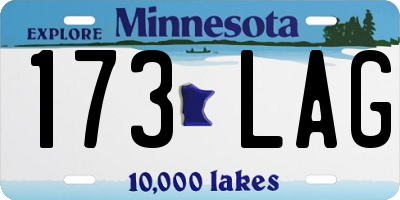 MN license plate 173LAG