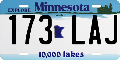 MN license plate 173LAJ