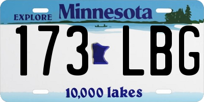 MN license plate 173LBG