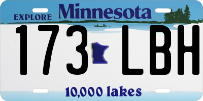 MN license plate 173LBH