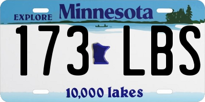 MN license plate 173LBS
