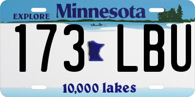 MN license plate 173LBU