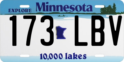 MN license plate 173LBV