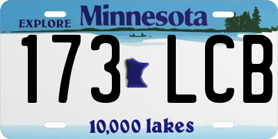MN license plate 173LCB