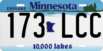 MN license plate 173LCC