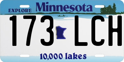MN license plate 173LCH