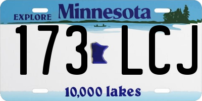 MN license plate 173LCJ