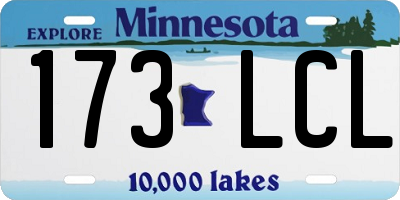 MN license plate 173LCL