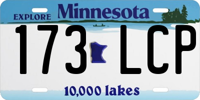 MN license plate 173LCP